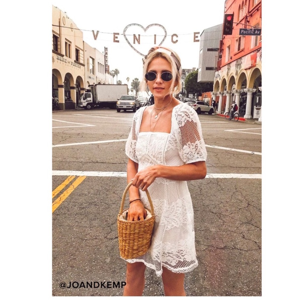 Free people white Be Your Baby Lace Babydoll Dress